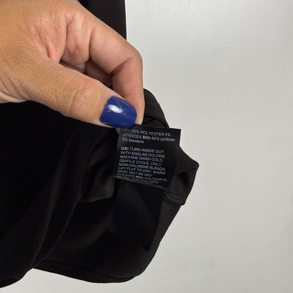 White House Black Market Cap Sleeve Draped Neckline Blouse Top - L - Picture 4 of 9